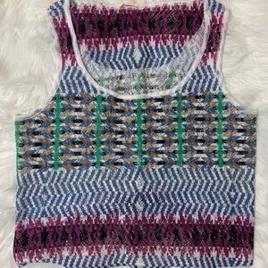 3/$15 Forever 21 Y2K tribal pattern cropped tank top